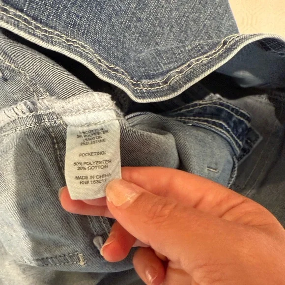 Edikted Distressed Denim Jean Shorts - Picture 6 of 7